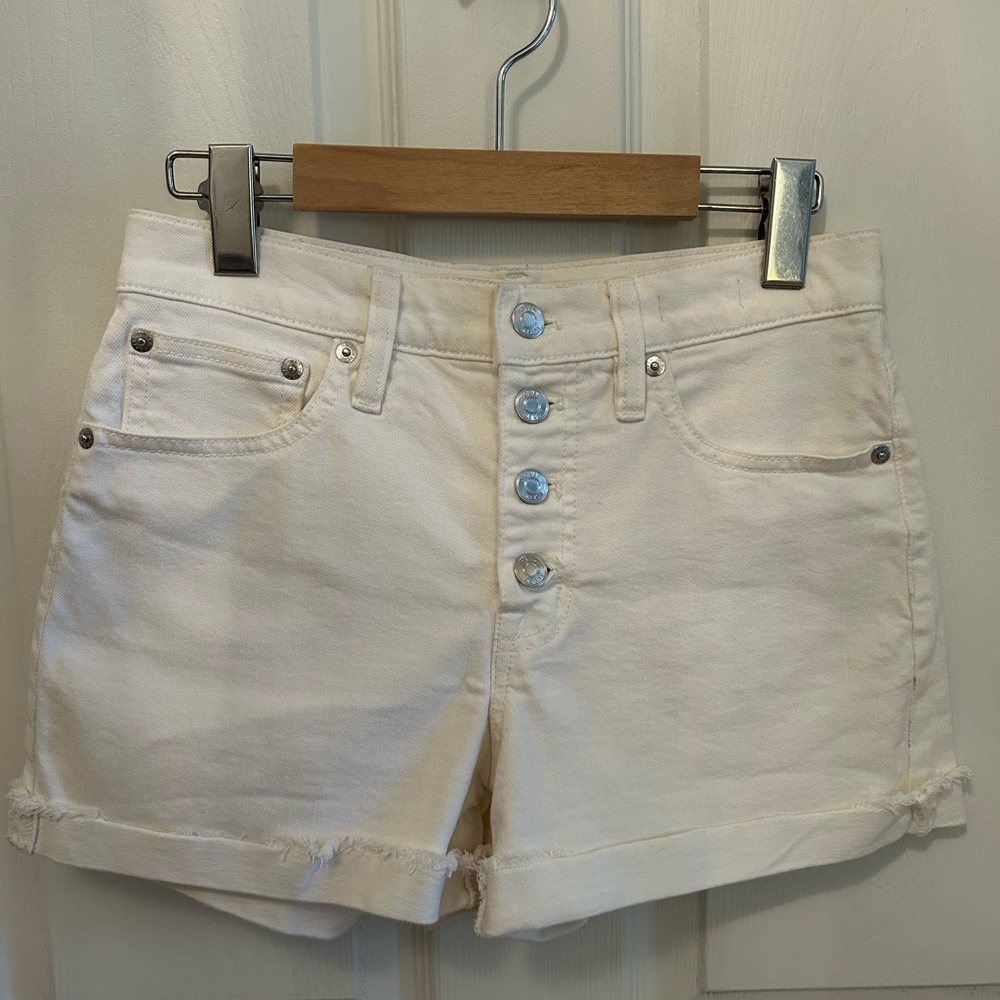 J. Crew White Denim Shorts